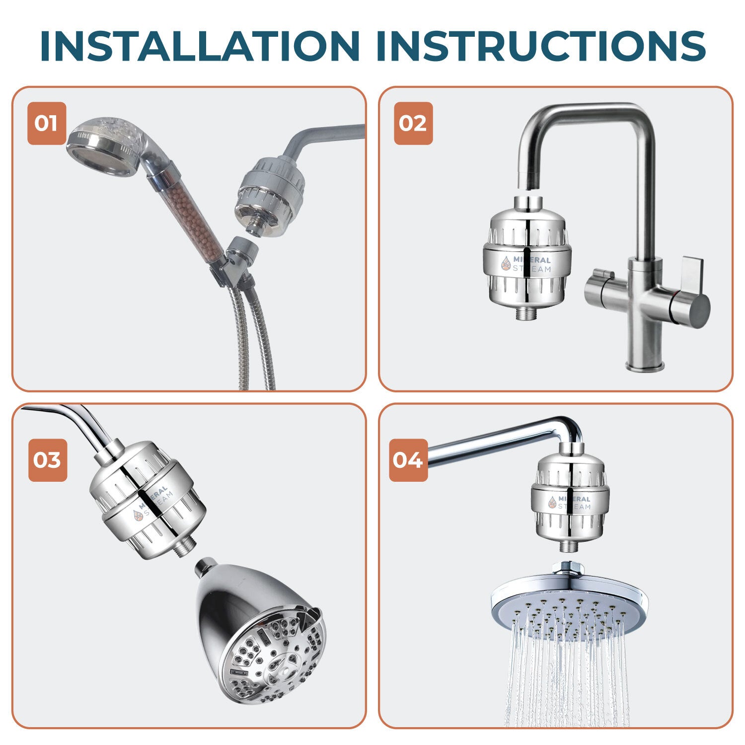 Brusefilter til hårdt vand