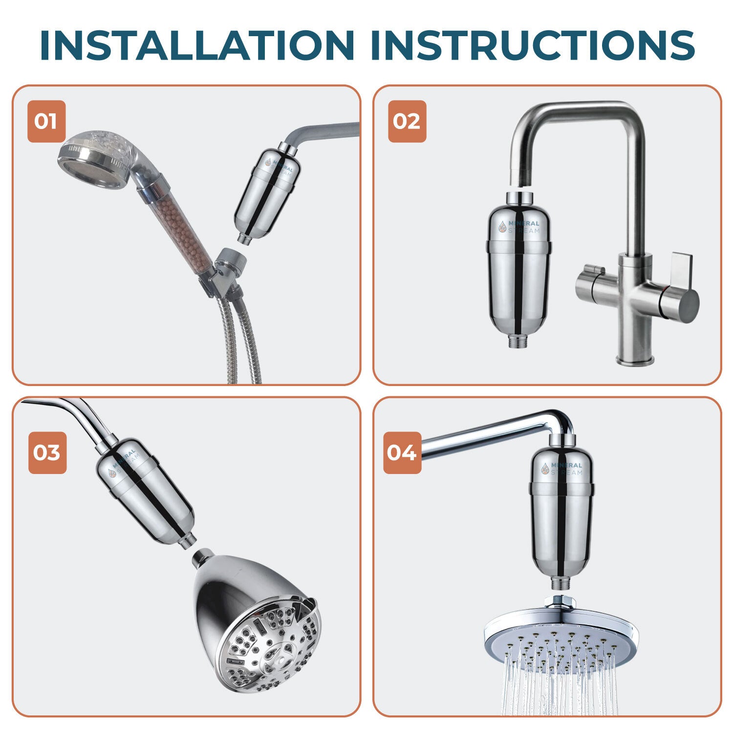 Avanceret brusefilter til hårdt vand