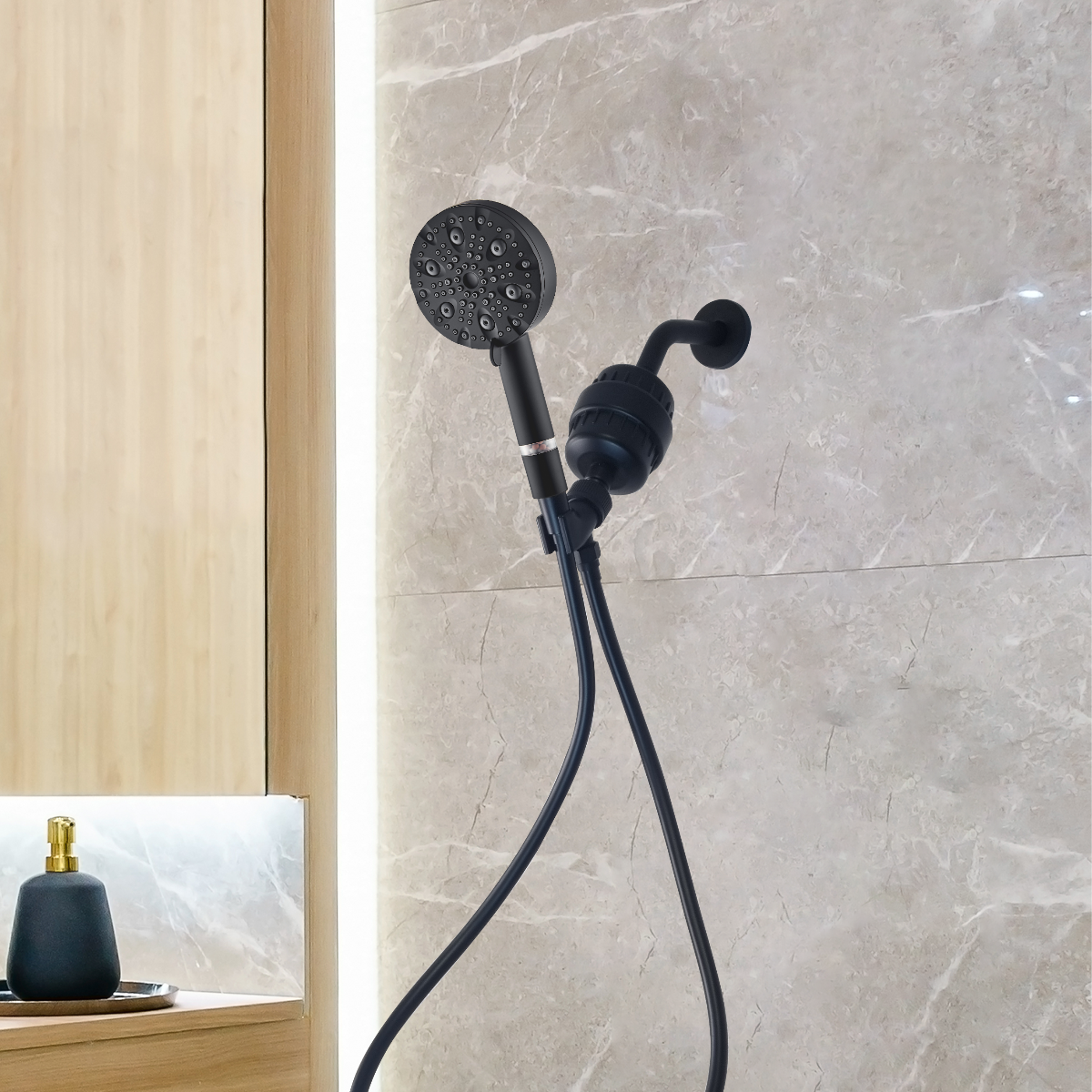 Luxe 9 Mode brusehoved komplet brusekit