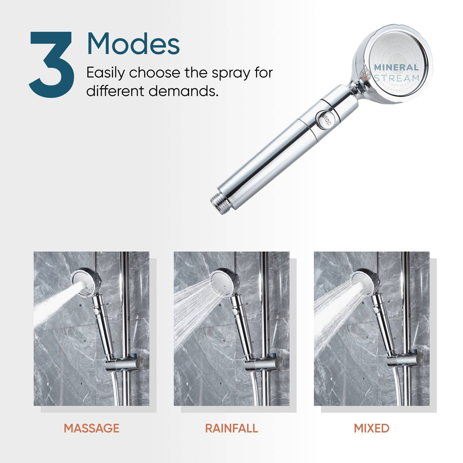 MineralStream™ Duo brusehoved