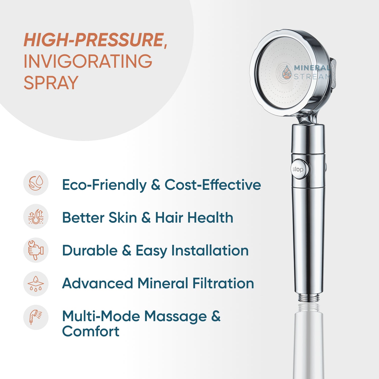 Mineralstream Duo Bruserhoved Brusehovedet Bruser Essentials Kit