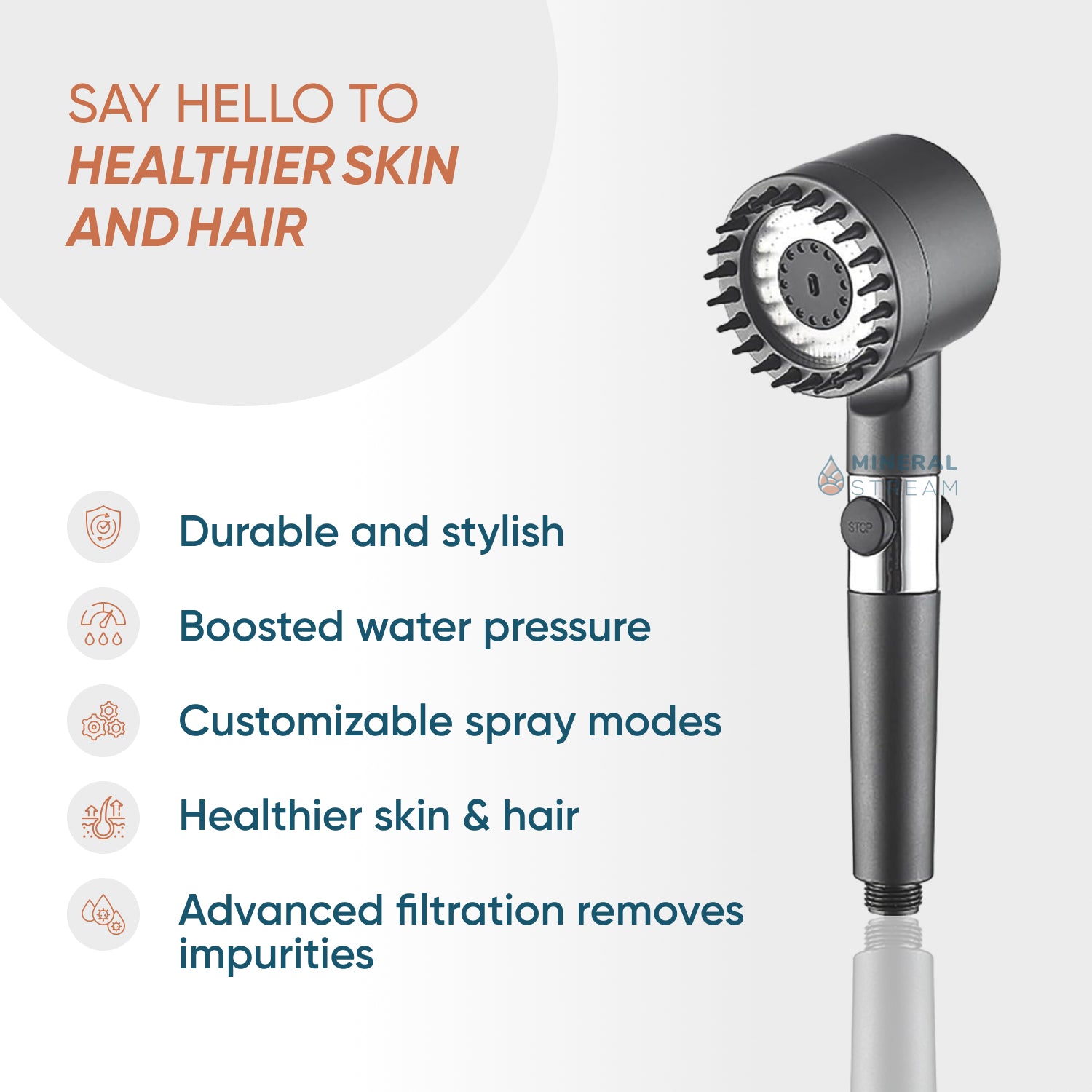 MINERALSTREAM MASSAGE FILTERET BRUSEHOVED