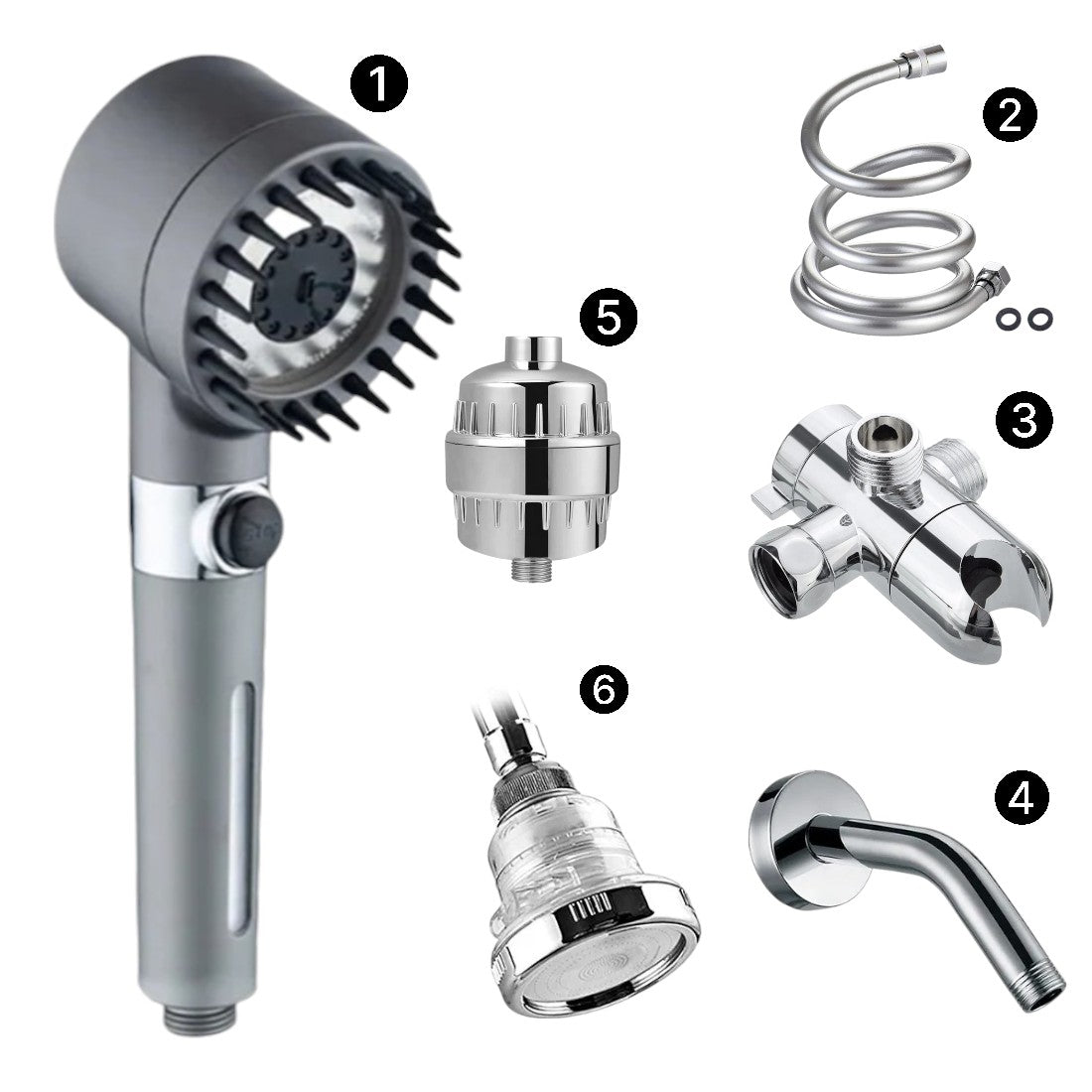 MineralStream massage brusehoved med filter