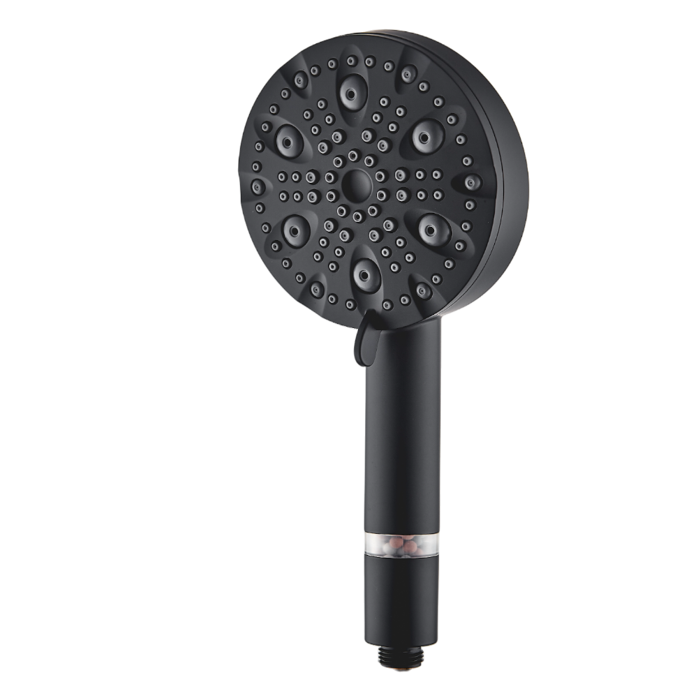 MineralStream Luxe 9 Mode højtryksbrusehoved (filtreret)-sort tilføjelse